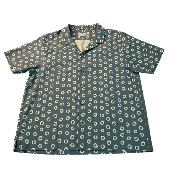 OUTDOOR VOICES MEN’S GREEN BUTTON DOWN SHORT SLEEVE LIGHTWEIGHT SHIRT SIZE LARGE - Picture 1 of 9